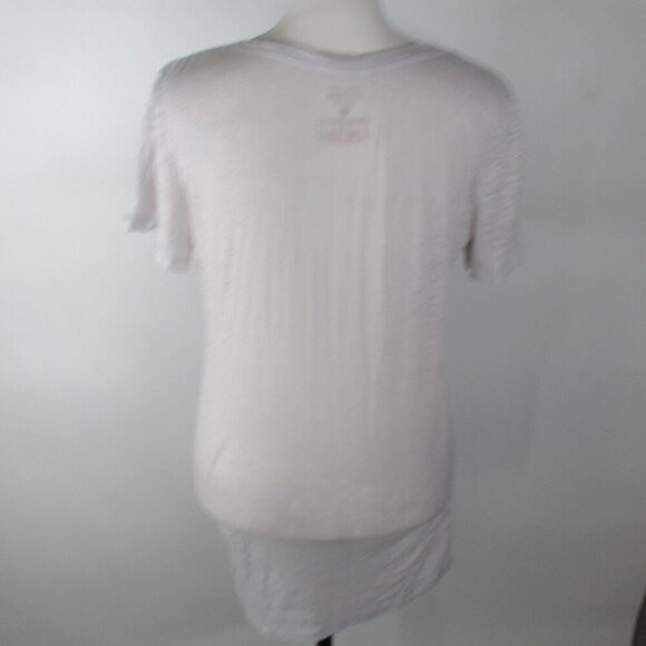 Victoria's Secret Hawaii Women's White V-neck Glitter Hibiscus T-Shirt Large - Picture 5 of 5